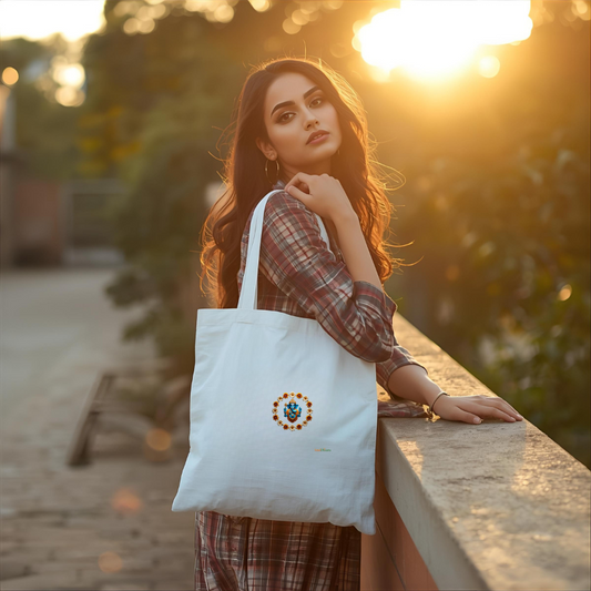 Ganesha inspired Tote Bag with Zipper
